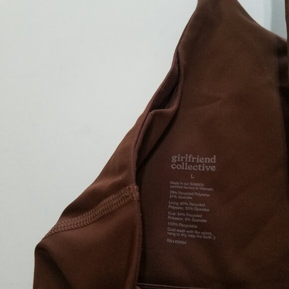 Girlfriend Collective Bundle Unlined Sports Bras Orange and Brown Size L - Picture 5 of 9
